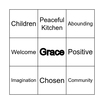 Sermon Bingo Test Bingo Card