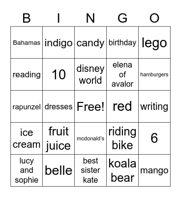 Bingo Card