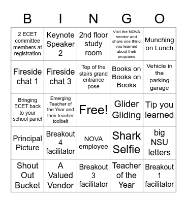 ECET2 Bingo Card