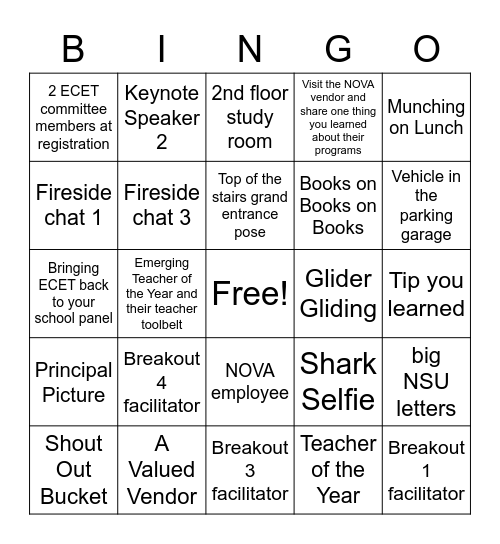 ECET2 Bingo Card