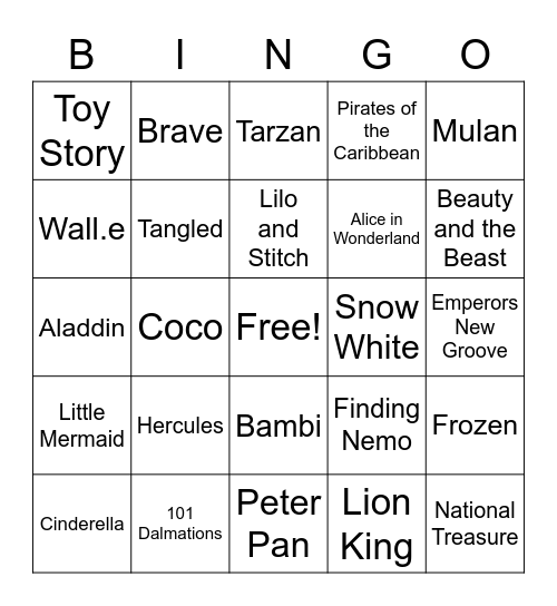 Darkness Bingo Card