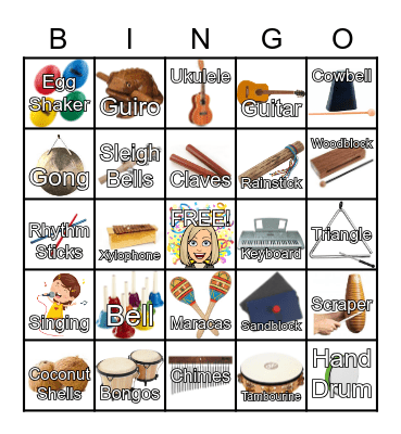 Instrument Bingo Card