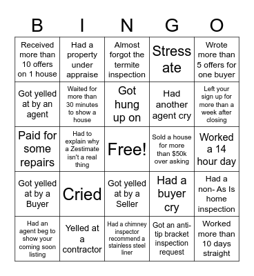 Spring Market Bingo Card
