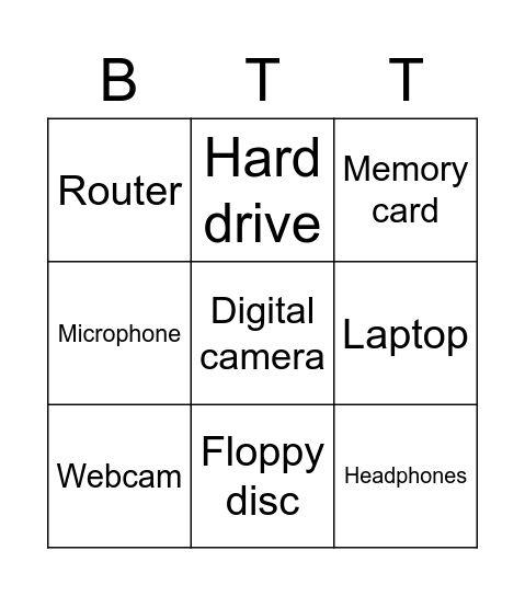 Bing Tac Toe Bingo Card