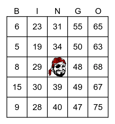 MSOE Senior Bingo Card