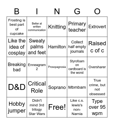 Marli Bingo Card