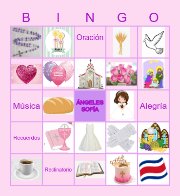 Primera Comunión Bingo Card