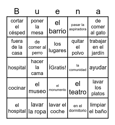 A ver si recuerdas Bingo Card