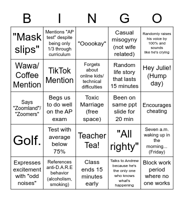 4th MP Bingo Card