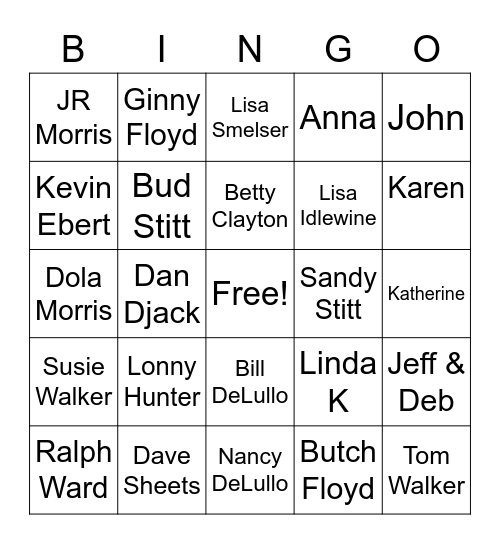 CHAPTER E FUN Bingo Card