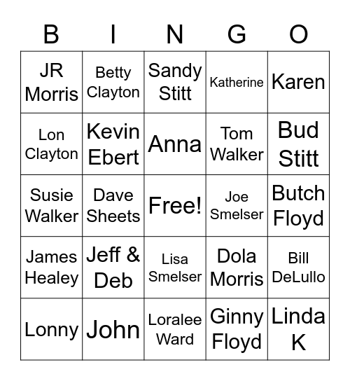 CHAPTER E FUN Bingo Card