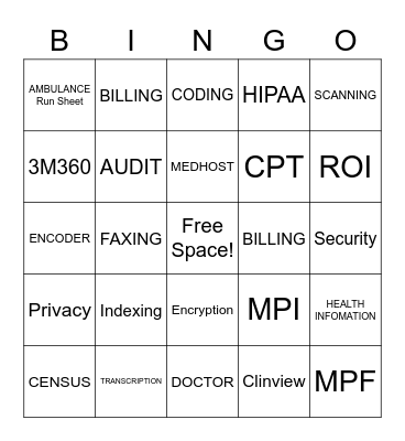 HIM BINGO Card