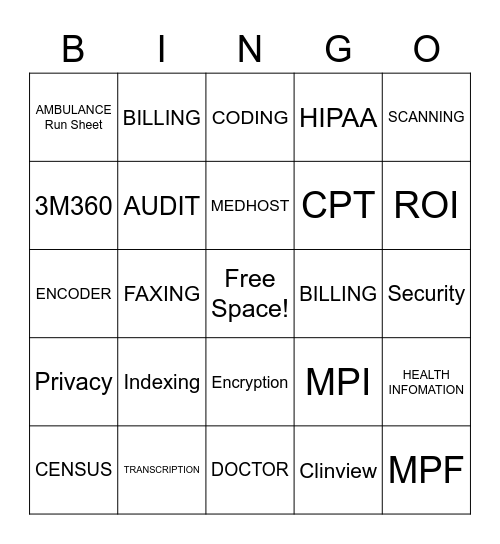 HIM BINGO Card
