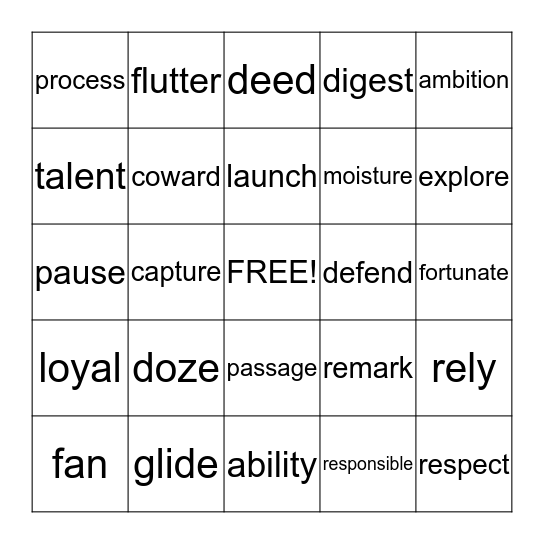 Words Every 3rd Grader Should Know Bingo Card