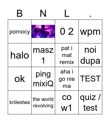 Typowy dzień na BNL Bingo Card