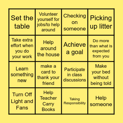 Taking Initiative Bingo! Bingo Card
