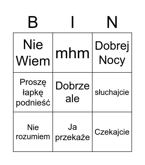 Praga Bingo Card