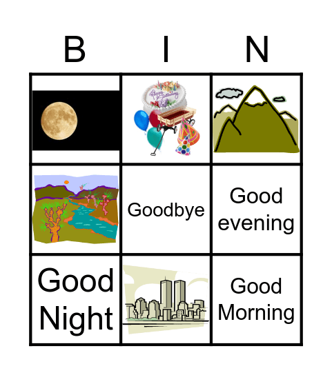 Herzlichen Glūckwunsch lieber Mond Bingo Card