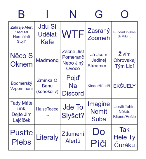 Cloud Bingo Card