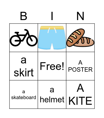 CLASS 2B Bingo Card