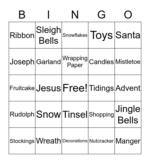 CHRISTMAS Bingo Card