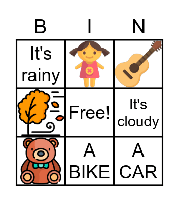 class 1 a Bingo Card