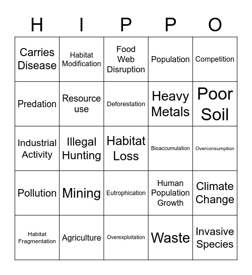 HIPPCO Bingo! Bingo Card