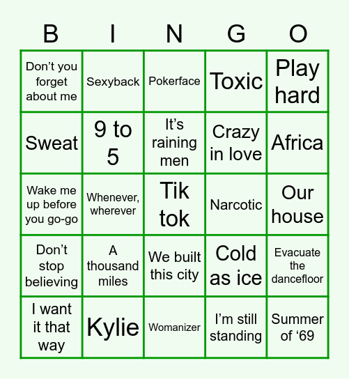 Throwback op mien Trekker Bingo Card