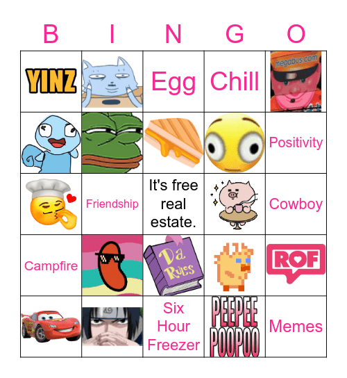 Ream of Friends Bingo Card