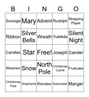 CHRISTMAS Bingo Card