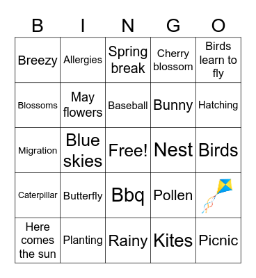 Spring Bingo Card