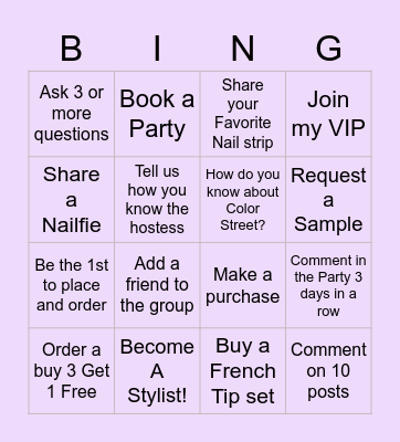 CS Party Guest - BINGO Card