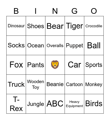 Wild One Bingo Card