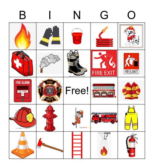 Fire Station Bingo Card