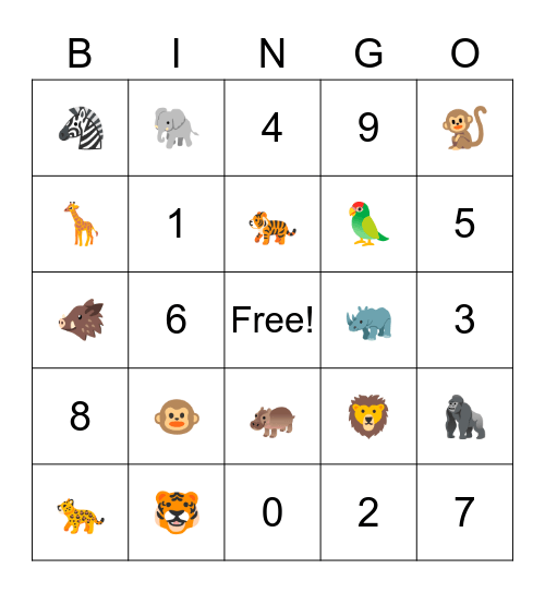 Wild ones 2 Bingo Card