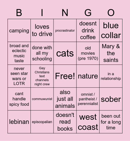 drusie Bingo Card