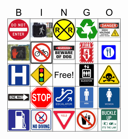 Community Signs Bingo Card