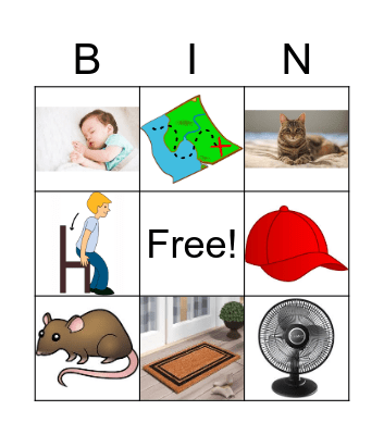 Short A words (pictures) Bingo Card