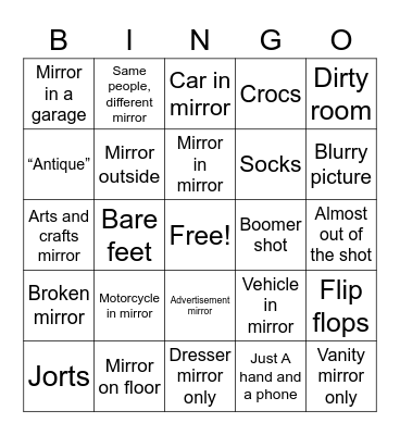 Market place mirror bingo Card
