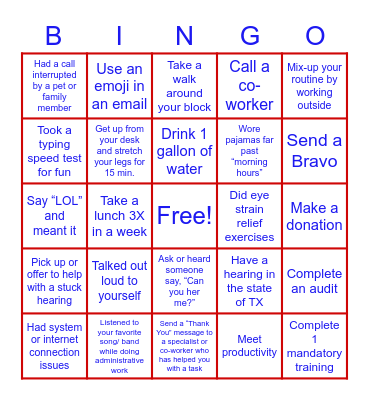 BINGO Card