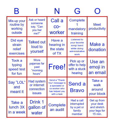 BINGO Card
