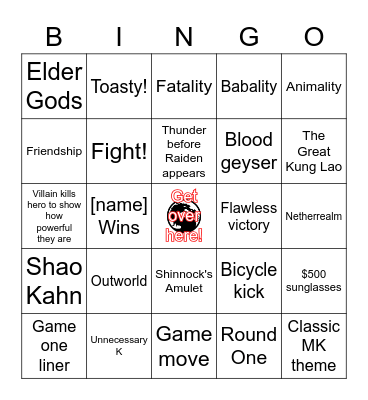 Mortal Kombingo Card