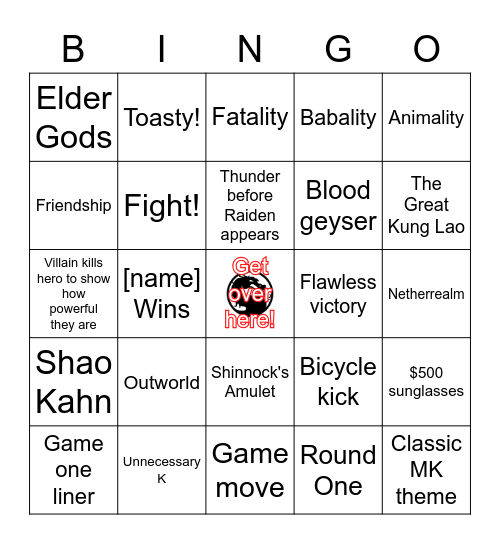 Mortal Kombingo Card