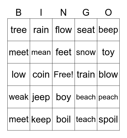 OG Bingo Card