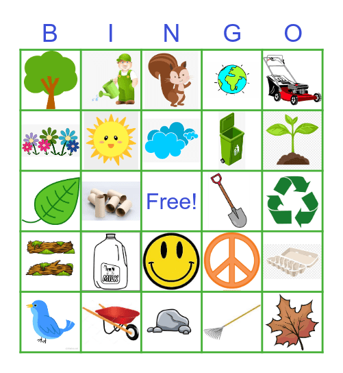 Earth Day BINGO Card