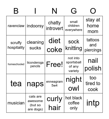 mara Bingo Card