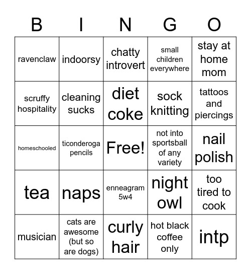mara Bingo Card