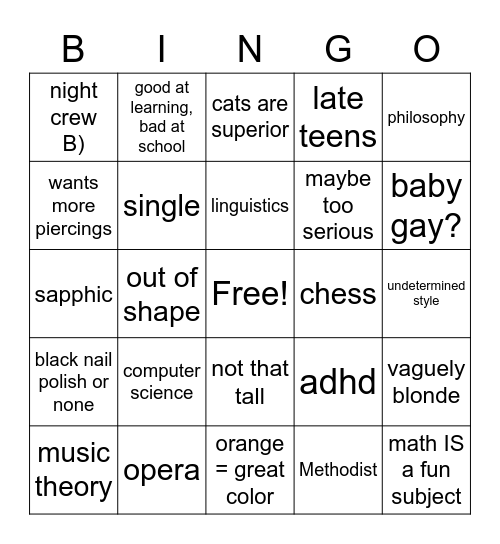 Krit Bingo Card