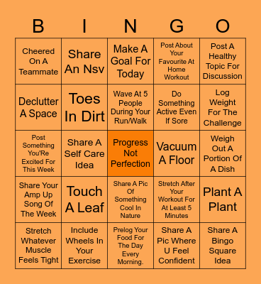 Team Recess - Week 2 Bingo Card