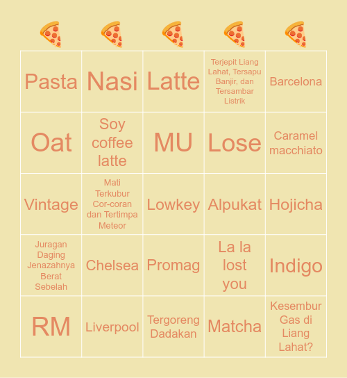 d e m i k i m e e Bingo Card